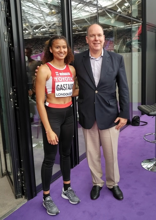 H.S.H. Prince Albert II and Marie-Charlotte GASTAUD, Monégasque athlete