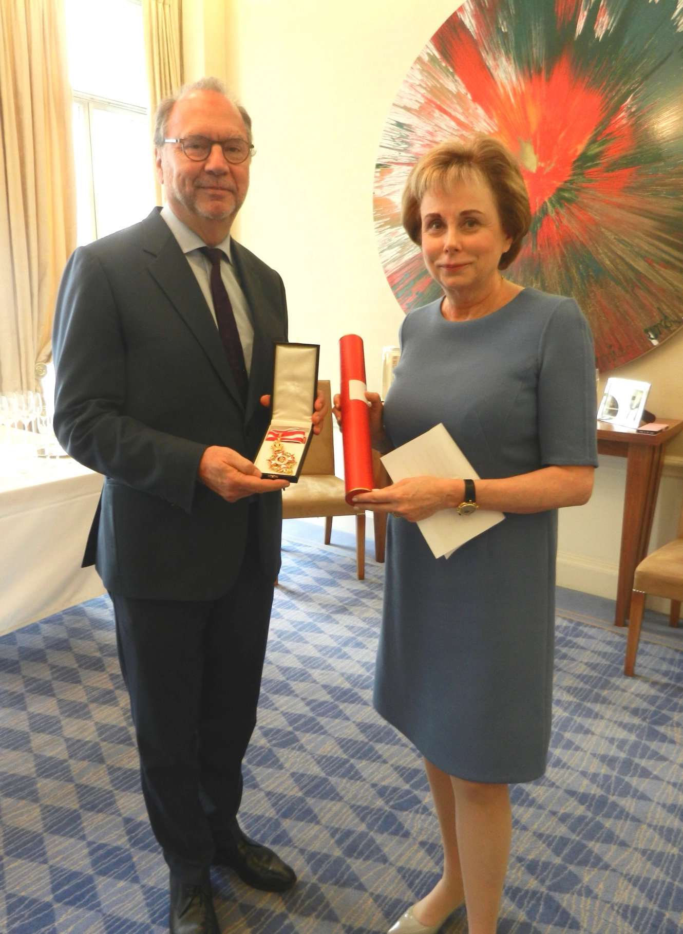 H.E. Mrs Evelyne GENTA and Professor PIOT